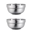 thumbnail image 3 of DRAFIDEEP Steel Bowls Silver 2Pcs 6.0*6.0*3.0In, 3 of 6