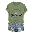thumbnail image 1 of T-Shirt à Manches Courtes pour Femmes Femmes Liquidation T-Shirt Mélangé pour Femmes Femmes the Wilches Brewery Stop in for A Spell T-Shirt à Col Rond Imprimé Massachusetts, 1 of 4