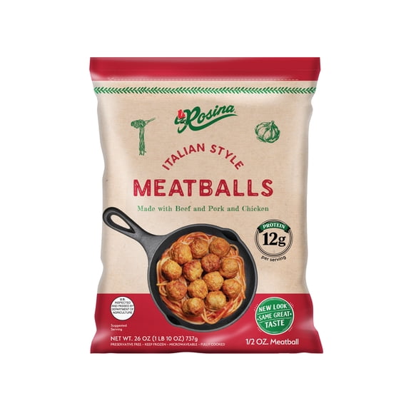 Rosina Italian Style Meatballs, 26 oz Bag (Frozen)