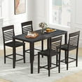 thumbnail image 1 of Gymax 5 PCS Counter-Height Dining Table Set for 4 Square Kitchen Table & 4 Bar Chairs, 1 of 10