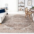 thumbnail image 2 of SAFAVIEH Vintage Persian Amadine Medallion Polyester Area Rug, Brown/Beige, 9' x 12', 2 of 8