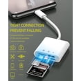 thumbnail image 3 of SD Card Reader Lightning(3in1)for iPhone 14 13 Pro Max Micro SD Memory Digital Camera Accessories for Apple MFi Certified Adapter for iPad Transfer TF Flash Drive Stick Cable Photo Storage Charging, 3 of 7