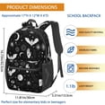 thumbnail image 3 of Bat and Sun Gothic Pattern 17" School Backpacks for Teens,Waterproof Oxford Fabric,S-Shape Padded Straps for School,Travel,Hiking,Camping, 3 of 6