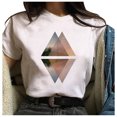 thumbnail image 1 of Pntutb Camiseta suelta de cuello redondo para mujer con estampado gráfico geométrico de moda para mujer Pntutb Pntutb-2044, 1 of 8