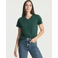 thumbnail image 2 of Real Essentials 4 Pack: Women's Classic-Fit Cotton Short-Sleeve V-Neck T-Shirt (Available in Plus Size), 2 of 6