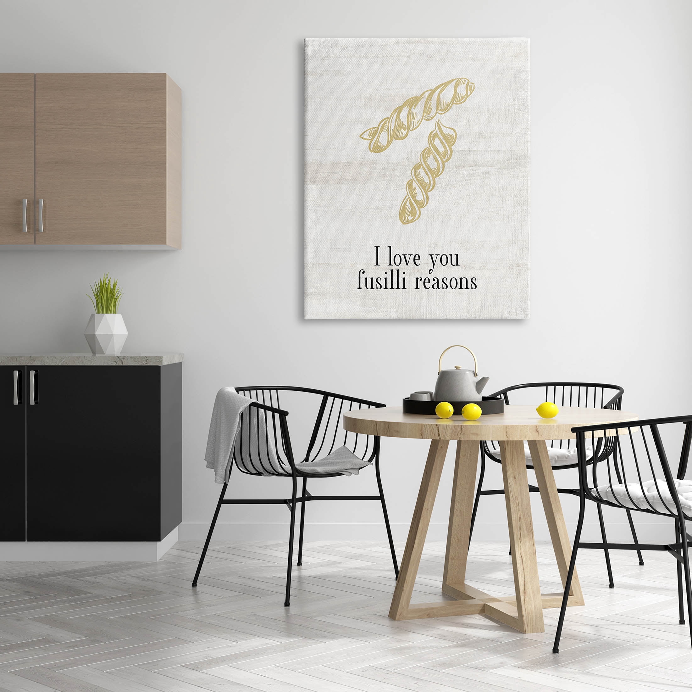 Stupell Industries Love You Fusilli Reasons Phrase Graphic Art Gallery Wrapped Canvas Print Wall Art, Design by Lil' Rue
