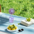 thumbnail image 4 of CASAFUN Fan Portable Mini Hand Fan with USB Rechargeable and Flower Design 2 Speed Desk Table Fan with Base Operated Small Makeup Eyelash Fan For Women Girls Outdoor Indoor, 4 of 8