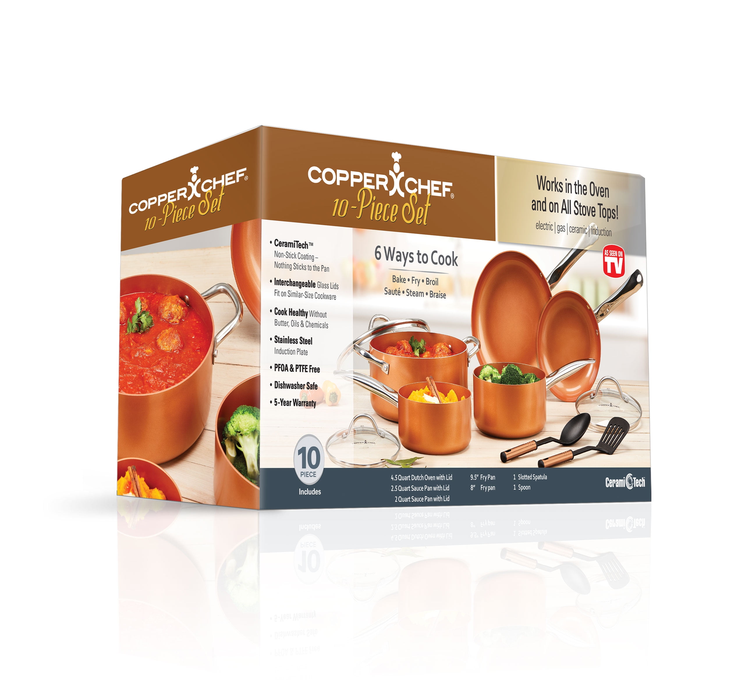 Featured image of post Copper Cookware Set Non Stick / Gotham steel cookware and bakeware set.