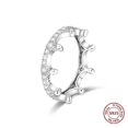 thumbnail image 1 of 925 Silver Stackable Vintage Leaf Ring For Women Crystal S925 Bowknot Rings Original Finger Rings Anniversary Retro Jewelry YFPTR041 8, 1 of 6