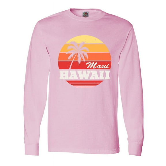 Inktastic Maui Hawaii Retro Sunset Long Sleeve T-Shirt
