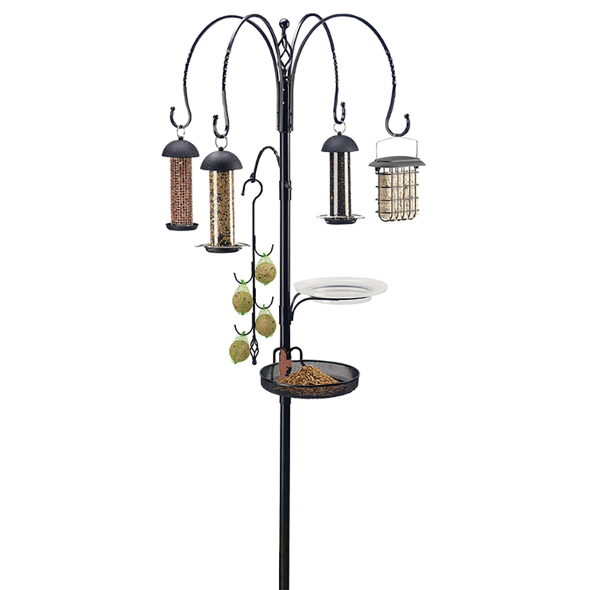 Gardman Superior Complete Multi-Bird Feeding Station Kit, Black