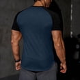 thumbnail image 7 of Ribbed T Shirts for Men , Color Block Raglan Short Sleeve Fitness Workout Tops V Neck Shirt Slim Fit Casual Basic Tee Fashion Bodybuilding Muscle Gym Baseball Tshirts, 7 of 7