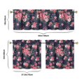 thumbnail image 6 of Pioneer Kitchen Curtains and Valance Set 24 Inch Tier Rose1 Curtains Small Drapes for Cafe Living Room Bathroom Farmhouse 3 Pieces Set Rod Pocket, 6 of 6