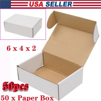 Boîtes De Mailing En Carton Ondulé Blanc 24x2x2 Pouces - Lot De 50, Incassables, Made In USA