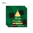 thumbnail image 2 of Paper Napkins Green Christmas Napkins 20 Pack 6.5x6.5 Inch Disposable Napkins Merry Christmas Napkins Paper Towels for Xmas Party Winter Events, 2 of 6