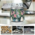 thumbnail image 6 of Yayeee Ashtray with Lid for Cigarette Smokeless Stainless Steel Home Ash Holder, Green Floral, 6 of 7
