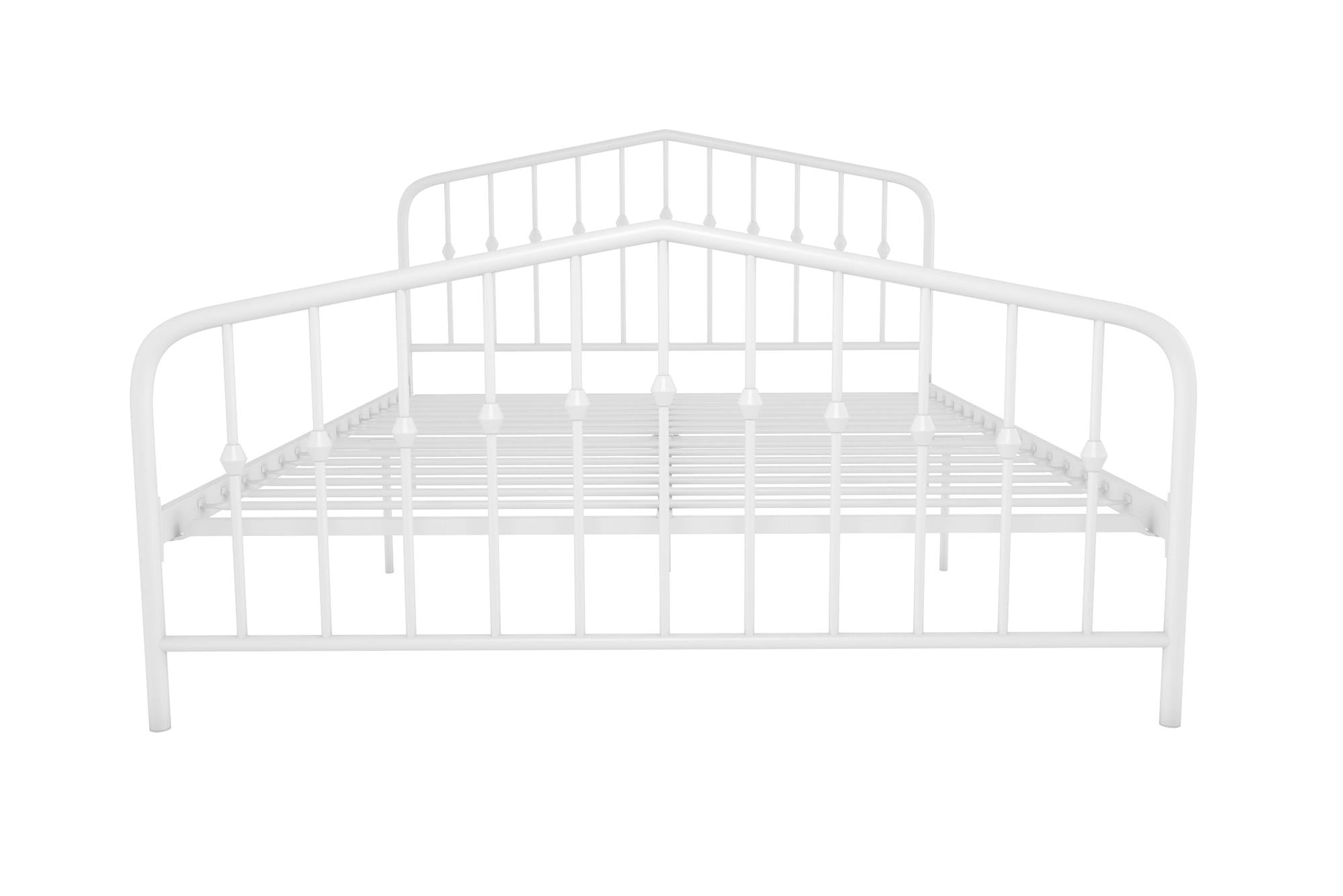 Novogratz Bushwick Metal Bed, Full, Off White