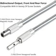 thumbnail image 3 of Metal Flexible Drill Bit Extension:Electric Drill Fexible Shaft 360⁰ Bending,11.8" Flex Drill Bit Extension 1/4 Hex Shank,Magnetic Drill Bit Extension for Electric Drills,2PCS,Silver, 3 of 7
