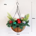 thumbnail image 5 of Cesta colgante navideña artificial, decorada, racimos de bayas, decoración navideña de colección C como se muestra, como se muestra, 5 of 5