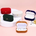 thumbnail image 4 of Caja de anillos de terciopelo Uxcell, pequeña caja de joyería de viaje, mini soporte para anillos, organizador de almacenamiento de joyas para mujeres y niñas, propuesta de boda, compromiso, naranja, 4 of 7