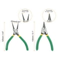 thumbnail image 2 of 2pcs Snap Ring Plier Set 5" Internal & External Circlip Pliers with 0.06" Straight Jaw Tip for Ring Remove Retaining Pliers, Green, 2 of 7