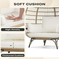 thumbnail image 7 of Soonbuy Wicker Egg Chair Outdoor, Oversized Patio Lounge Chair with Cushions & Metal Frame Stand, Egg Rattan Chairs for Balcony, Patio, Living Room, 7 of 7