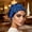 Blue, variant on Headbands for Women Double Layer Satin Rhinestone Lace Trim Adjustable Tie Sleeping Cap Hair Protection Turban Wrap Blue