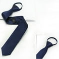 thumbnail image 3 of Cravate Rétro Étroite pour Hommes Garçons Mode Cravate Fine Cravate Pratique pour Mariage Fête Club Mariée Robe de Fête Bleu Marine, 3 of 8