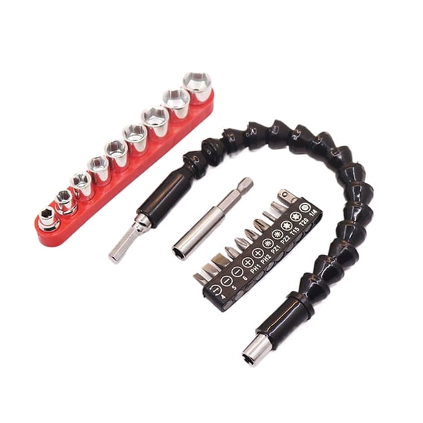 Kenally Varilla de extensión de broca eléctrica para bricolaje doméstico y mantenimiento de máquinas profesionales, Etc. Carpintería Herramientas eléctricas juego de 21 piezas