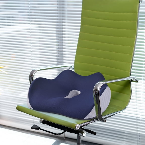 Euaioeiu Orthopedic Seat Cushion for Tailbone Pain Relief, Pressure Relief Foam Cushion with Coccyx Cutout, Portable Ergonomic Office Chair Cushion for Home Desk, Car, Wheelchair and Travel