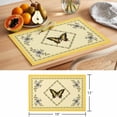 thumbnail image 6 of Vintage Butterfly Placemats Set of 4 Floral Botanical Retro Art Place Mats Indoor Wipeable Table Mats Washable Cloth Dining Table Placemats for Kitchen Holiday Party Home Decor 13x19 Inch, 6 of 9