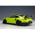 thumbnail image 2 of Porsche 911 (991.2) GT2 RS Weissach Package Acid Green with Carbon Stripes 1/18 Model Car by Autoart, 2 of 11