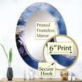 thumbnail image 3 of Designart "Mysterious Depths Beach Photo II" Floral & Botanical Round Wall Mirror - Floral Oval Printed Decorative Oversized Mirror - Multiple Color Options, 3 of 4