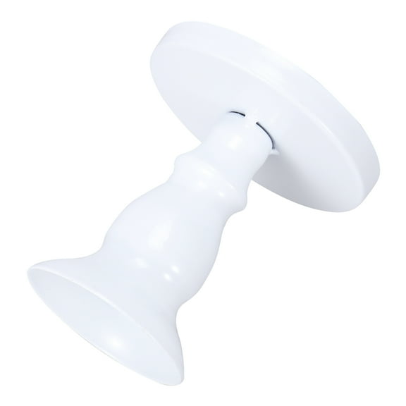 LEORX 1Pc High White Cake Stand Sturdy Metal Snack Display Rack for Cakes Cupcakes and Desserts