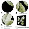 thumbnail image 3 of Designart "Simple Harmony Of Black And Green Leaves" Leaves Floater Framed Canvas Wall Art, 3 of 5