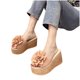 thumbnail image 4 of Amzcrzy Zapatos de mujer,Zapatos de mujer,Zapatillas de mujer, Sandalias de playa transpirables con tacón Matsu, suela gruesa y tacón inclinado para mujer Sandalias Mujer Zapatillas De Casa, 4 of 5