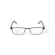 Bio Eyes Men's BE156 Oleander Rectangular Prescription Eyeglasses with Case, Navy Blue