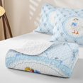 thumbnail image 4 of Manfei Cartoon Coquette Bowknot Quilt Full,Lovely Wildlife Goose Full Bedspread Sets,3pcs,1 Coverlet and 2 Pillowcases, 4 of 7