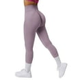 thumbnail image 6 of Yoga Women Leggings 2025 Women's Solid Color Seamless Fashion Tight Sports Pants Butt Lifting Fitness Pants Workout Leggings for Women 4 Way Stretch No See Through Tummy Control Workout Yoga Pants, 6 of 7