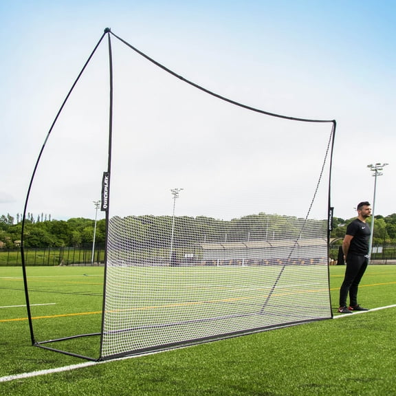 Quickplay Portable Backstop Netting - Free-Standing Sports Net Barrier w/ Flexi Post Design - 12x6'