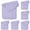 Light Purple, variant on Gelikeya Muslin Burp Cloths 6 Pack for Baby Girls and Boys 100% Cotton Large 20''x10'' Extra Soft and Absorbent Multicolor Plain 6 Layer Large Towel