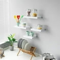 thumbnail image 6 of WELLAND 15 Inch Simons Wood Modern Floating Shelf Wall Mounted Display Shelves, Set of 2, 15"L x 7.75"D x 1.25"T, White, 6 of 9
