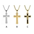 thumbnail image 4 of Guardurnaity Collar Cadenas colgantes cruzadas Decoración de moda Decoraciones Metal Joyería masculina para citas Fiesta Regalo Joyas Suministros Ropa, zapatos y accesorios Miscelánea Color Acero, 4 of 6