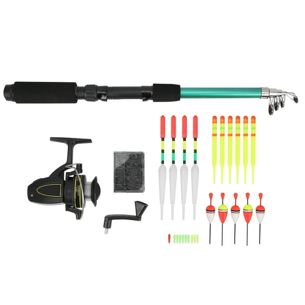 Haofy High Quality Fishing Rod Reel Device W/Wire Full Kit Hooks & Storage  Box Floats 