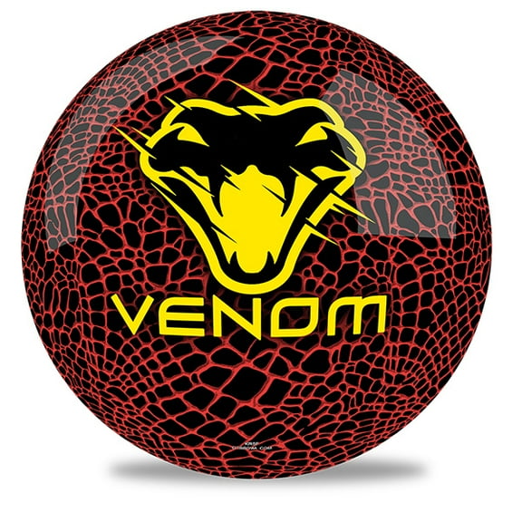 Motiv Venom Polyester Undrilled Bowling Ball Red/Yellow