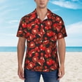 thumbnail image 4 of Balery Tomato Print Men's Hawaiian Shirts Short Sleeve Beach Shirt Relaxed Fit Vacation Button Down Shirts-, 4 of 9