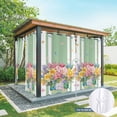 thumbnail image 6 of Outdoor Curtains for Patio Waterproof, Watercolor Floral Outdoor Privacy Panels Grommet, Spring Flowers Butterflies Leaves Green Blackout Outside Curtains for Porch/Cabana 54"x84", 2 Panels, 6 of 8
