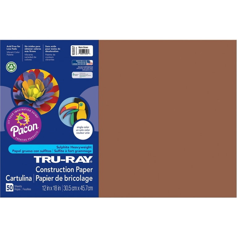 Tru-Ray Heavyweight Construction Paper, Warm Brown, 50 Sheets photo 4