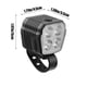 thumbnail image 4 of Faro de bicicleta 4 cuentas LED T6 | Luz de bicicleta recargable USB con 7 modos y bocina de 120 dB | ABS impermeable | 300 lúmenes | Ciclismo de montaña y de carretera | 5x4.5x3.5cm | Negro, 4 of 7