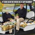 thumbnail image 5 of Whosucclay Frog Sunflower Butterfly Golf Cart Seat Cover, Anti-Slip with 4 Pockets Towel Blanket for More 2 Person Seats Breathable Towel Seat Cover, 52.36"x 32.28", 5 of 7